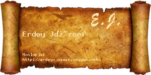 Erdey József névjegykártya