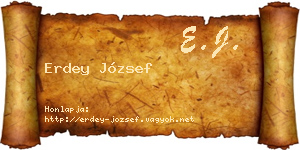 Erdey József névjegykártya